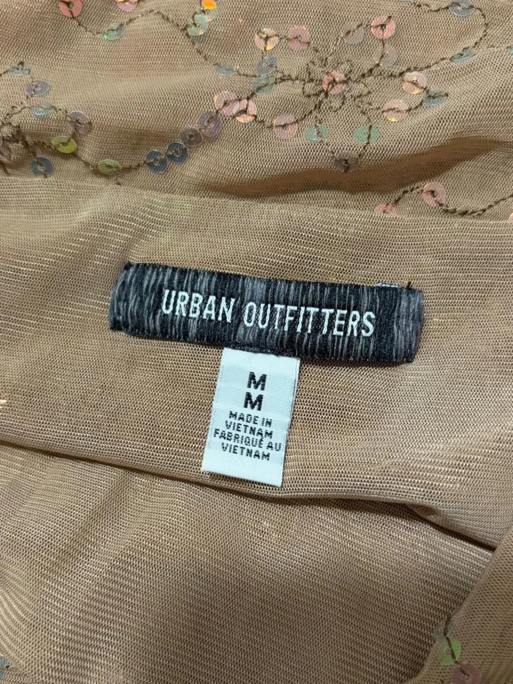Urban Outfitters gold ruffled